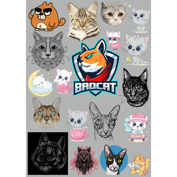 BadCat Vector Clipart بسته نرم افزاری - 16 منحصر به فرد گربه تصاویر BadCat Vector Clipart بسته نرم افزاری - 16 منحصر به فرد گربه تصاویر
