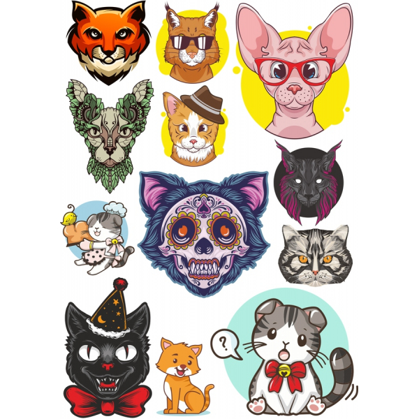 Cane & Gatto Vettoriale Clipart Bundle Cane & Gatto Vettoriale Clipart Bundle