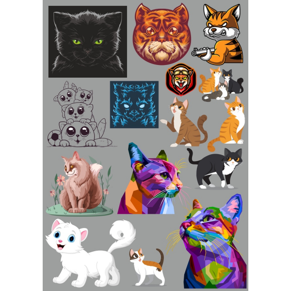 Premium Vetor de Ilustrações Gato Bundle - SVG & Arquivos PNG Premium Vetor de Ilustrações Gato Bundle - SVG & Arquivos PNG