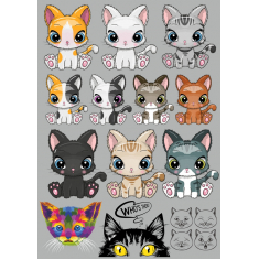 Carino Gatto Clipart Collezione