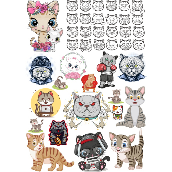 Cat-مضمون Vector Clipart بسته نرم افزاری - دوستداشتنی و اهل تفریح و بازی, تصاویر Cat-مضمون Vector Clipart بسته نرم افزاری - دوستداشتنی و اهل تفریح و بازی, تصاویر