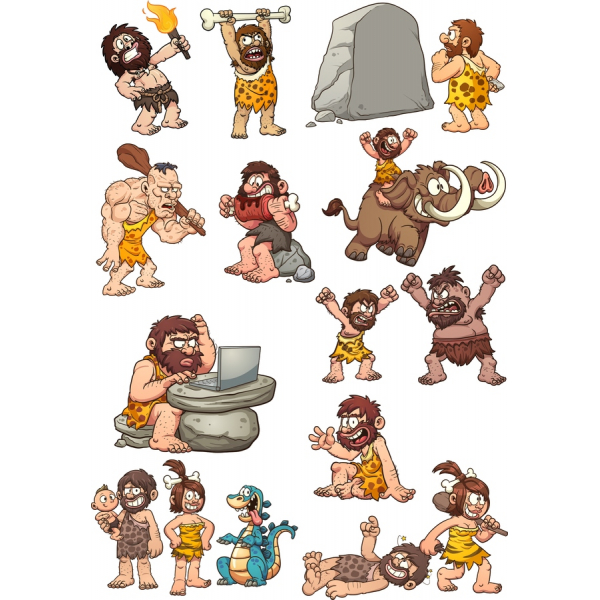 Caveman Διάνυσμα Εικόνες Set - Κινουμένων Σχεδίων Κλιπ Bundle Caveman Διάνυσμα Εικόνες Set - Κινουμένων Σχεδίων Κλιπ Bundle