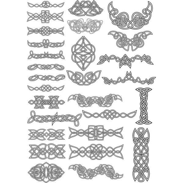 Keltský Uzel Vektorové Ilustrace - Složité Clipart Bundle Keltský Uzel Vektorové Ilustrace - Složité Clipart Bundle
