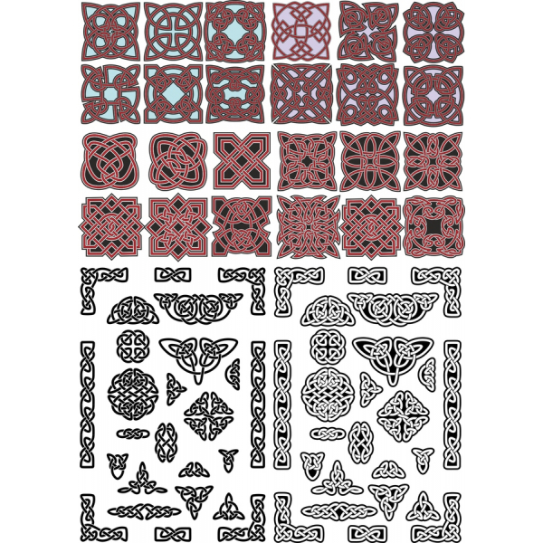 Keltski Čvor Vektor Clipart Set - Zamršene Dizajn za Kreativne Projekata Keltski Čvor Vektor Clipart Set - Zamršene Dizajn za Kreativne Projekata