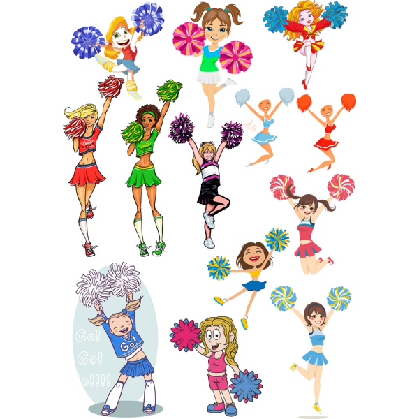 Cheerleader Vektor Clipart Bundle - Høj Kvalitet SVG-og PNG-Illustrationer Cheerleader Vektor Clipart Bundle - Høj Kvalitet SVG-og PNG-Illustrationer