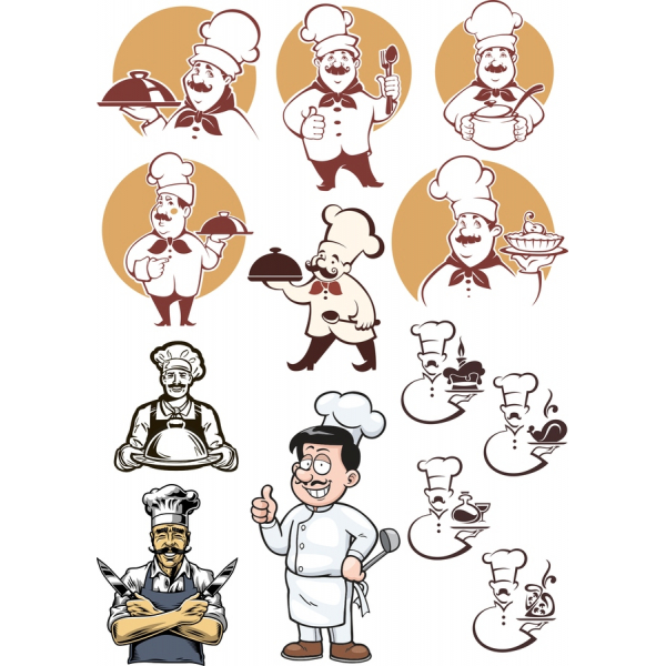 Delightful Chef Vector Illustrations Bundle Delightful Chef Vector Illustrations Bundle