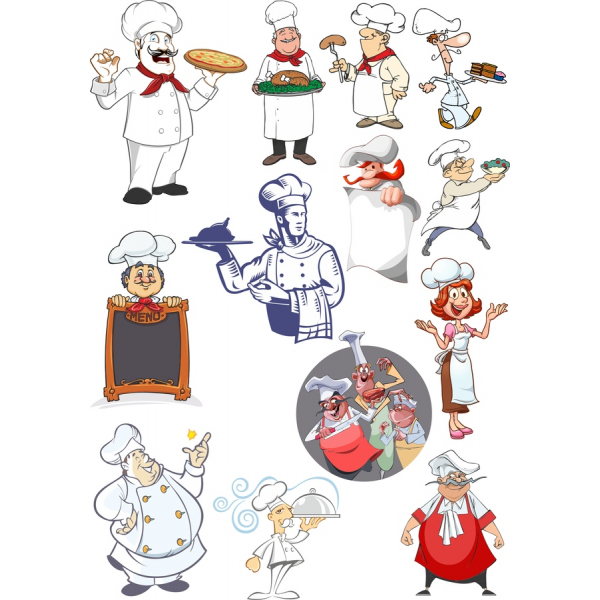 Chef-Vektor-Illustrationen-Bundle - Ideal für Kulinarische Kreationen Chef-Vektor-Illustrationen-Bundle - Ideal für Kulinarische Kreationen