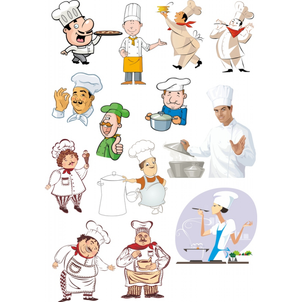 Chef-Vektor-Illustrationen-Bundle - SVG & PNG-Set Chef-Vektor-Illustrationen-Bundle - SVG & PNG-Set