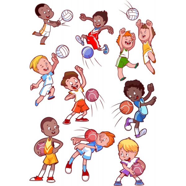 Bundel Ilustrasi Vektor Olahraga Anak-anak Bundel Ilustrasi Vektor Olahraga Anak-anak