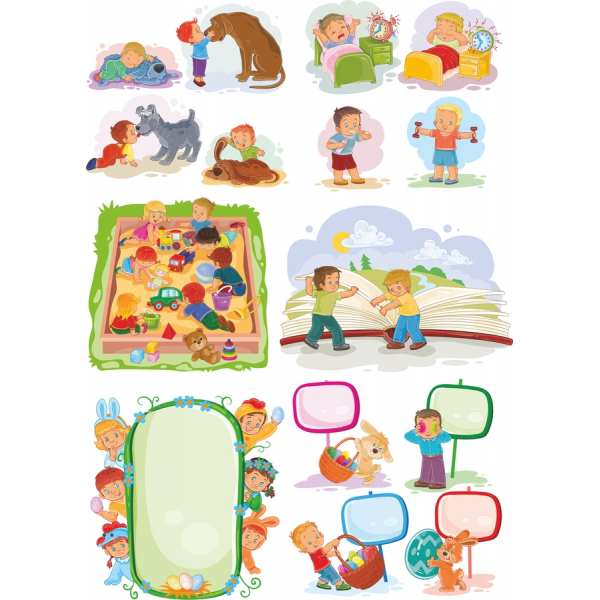 Set Clipart Vektor Petualangan Menyenangkan Anak-anak Set Clipart Vektor Petualangan Menyenangkan Anak-anak