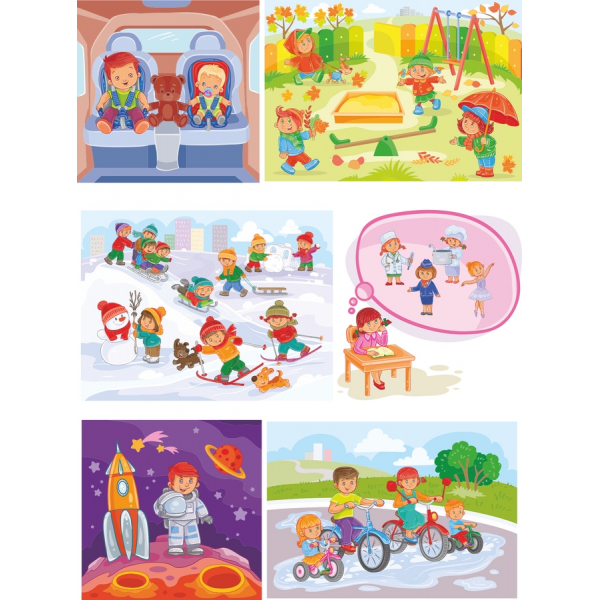 Activități Pentru Copii Vector Clipart Set Activități Pentru Copii Vector Clipart Set