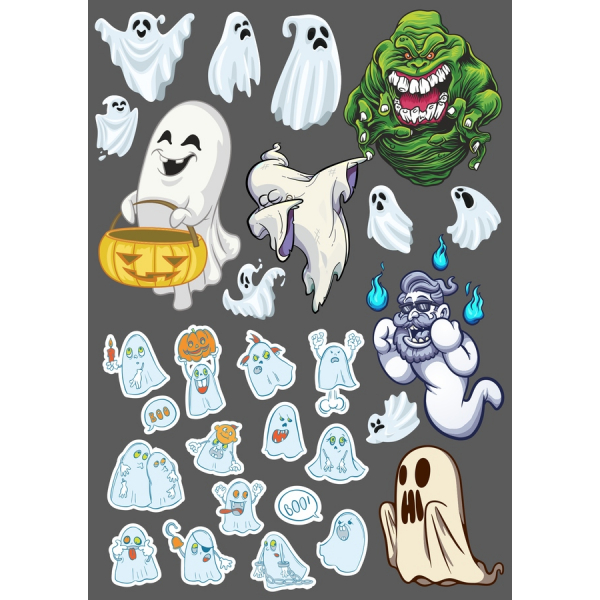 Ghostly Delights Vector Clipart Set Ghostly Delights Vector Clipart Set