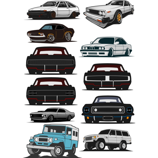 Classic Car Vektor Samling