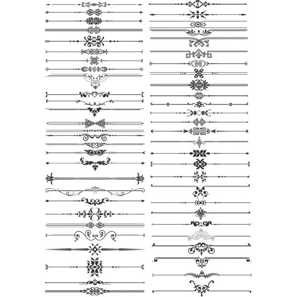 Bordo ornamentale e Divisore Clipart Vector Set Bordo ornamentale e Divisore Clipart Vector Set