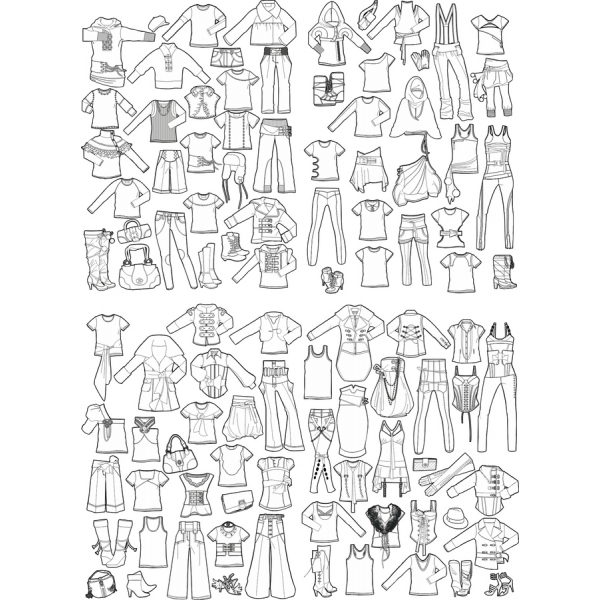 La Moda De Imágenes Prediseñadas Vector Del Paquete: 100 Única Ropa Ilustraciones La Moda De Imágenes Prediseñadas Vector Del Paquete: 100 Única Ropa Ilustraciones