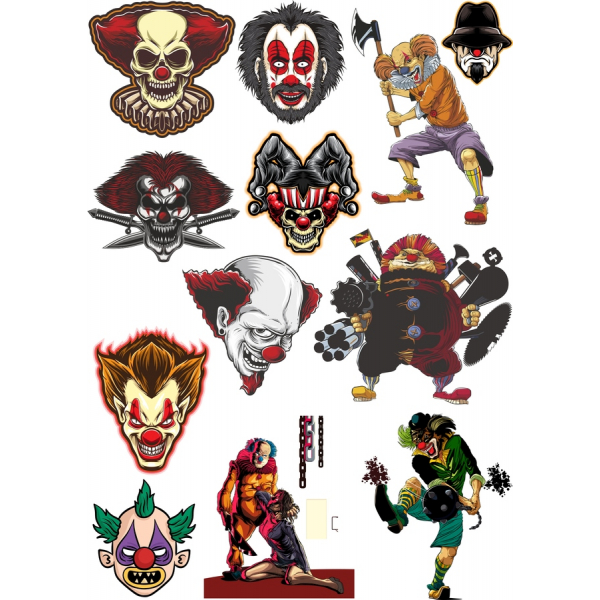 Bundel Clipart Vektor Karakter Badut Bundel Clipart Vektor Karakter Badut
