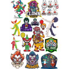 Clown Clipart Bundle - Whimsical &amp; Creepy