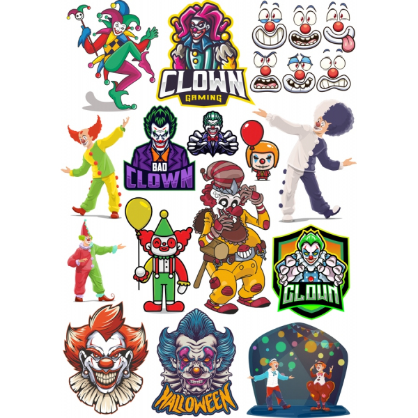 Clown Clipart Vector Kifungu - FAILI & PNG Vielelezo Clown Clipart Vector Kifungu - FAILI & PNG Vielelezo