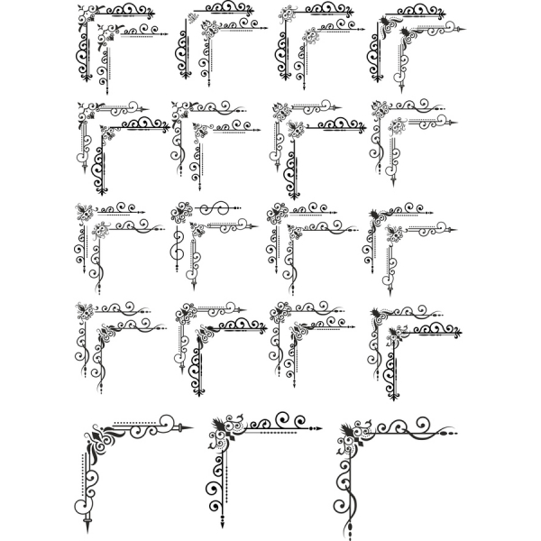 Elegant Decorative Frame Vector Cliparts Elegant Decorative Frame Vector Cliparts
