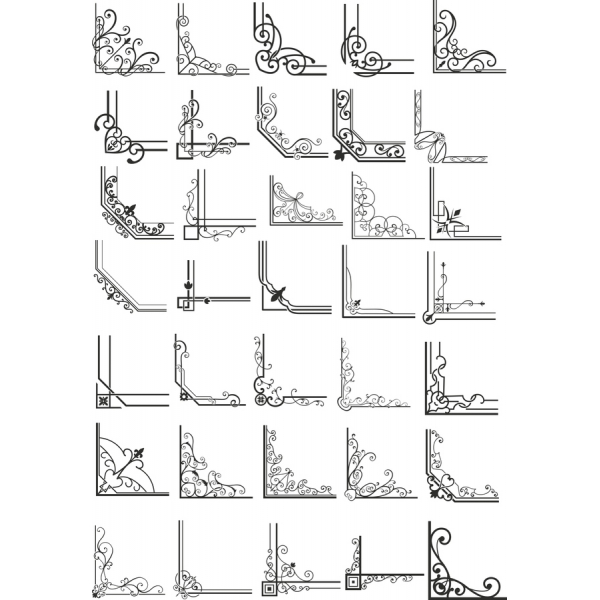 Vector Corner Clipart Bundle - 45 Elegant Designs Vector Corner Clipart Bundle - 45 Elegant Designs