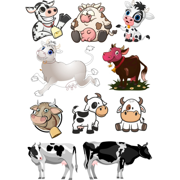 Ko-tema Vektor Clipart Bundt Ko-tema Vektor Clipart Bundt