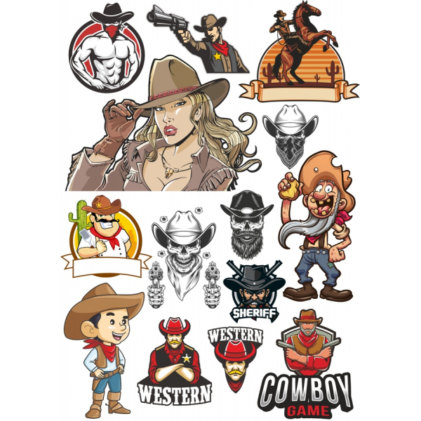 Wild West Vektor Clipart Bundt Wild West Vektor Clipart Bundt