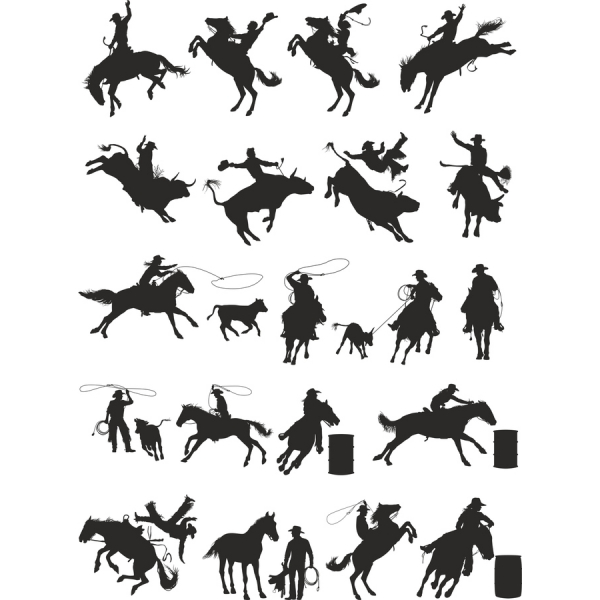 کابوی ها و کابوی ها در عمل - Vector Clipart بسته نرم افزاری کابوی ها و کابوی ها در عمل - Vector Clipart بسته نرم افزاری