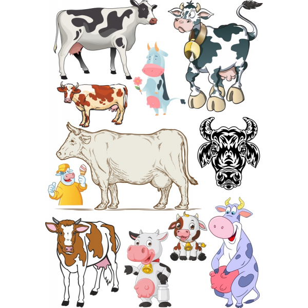 วัว Clipart คลังภาพ-Whimsical เว็กเตอ Illustrations วัว Clipart คลังภาพ-Whimsical เว็กเตอ Illustrations