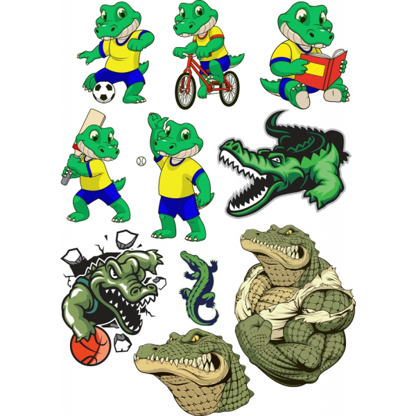Aligatora Vektor Clipart Snop