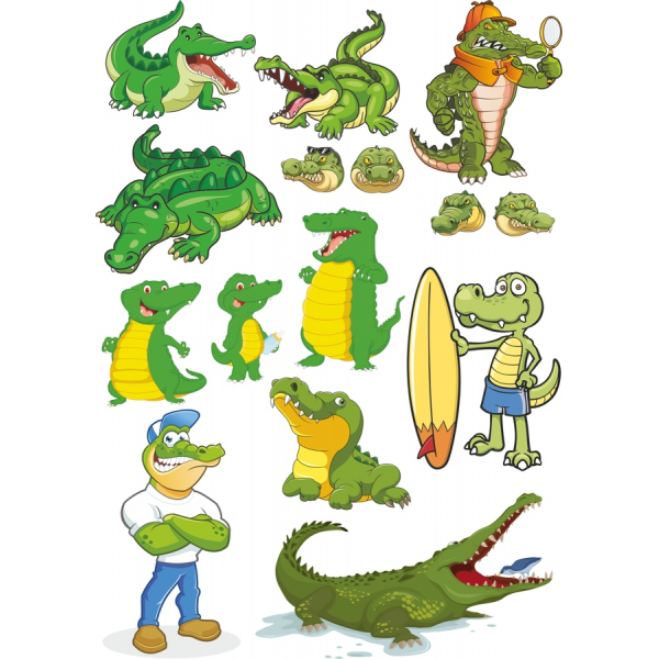 Charming Crocodile Vector Clipart Bundle - Fun and Versatile Illustrations Charming Crocodile Vector Clipart Bundle - Fun and Versatile Illustrations