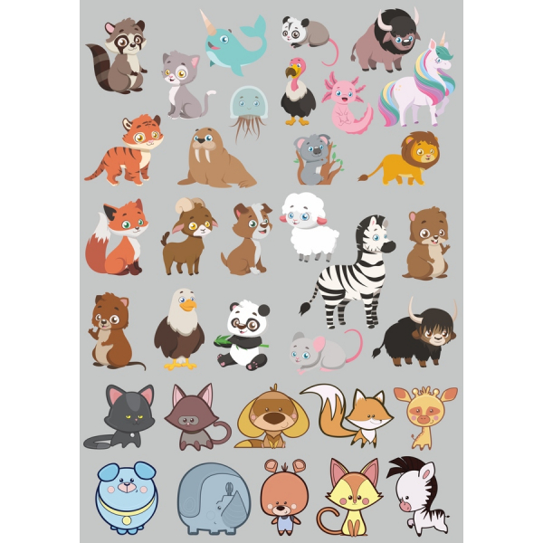 สัตว์ Illustrations เว็กเตอสวมเสื้อกันหนาวได้ สัตว์ Illustrations เว็กเตอสวมเสื้อกันหนาวได้