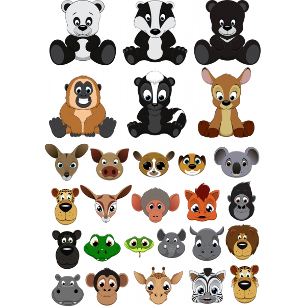 Adorable Animal Clipart Set - Vector Illustrations Bundle