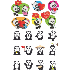 Panda Clipart Collection