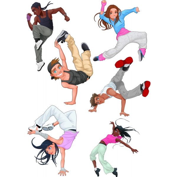 Danza Hip-Hop Vettoriale Clipart Bundle - Dinamica SVG Illustrazioni Danza Hip-Hop Vettoriale Clipart Bundle - Dinamica SVG Illustrazioni
