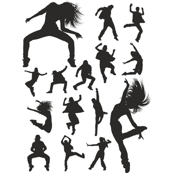 Vector De Baile De Siluetas De Imágenes Prediseñadas Paquete Vector De Baile De Siluetas De Imágenes Prediseñadas Paquete