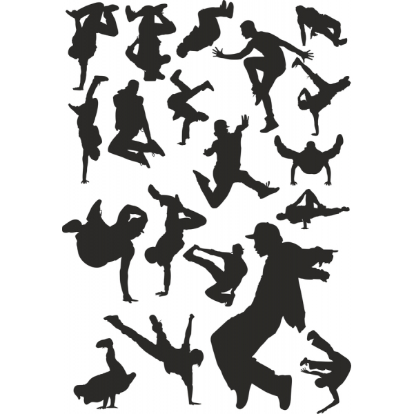 Breakdance Clipart Vector Set Breakdance Clipart Vector Set