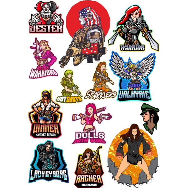 Feroci Guerrieri Di Raccolta - Dinamica Clipart Vector Set Feroci Guerrieri Di Raccolta - Dinamica Clipart Vector Set