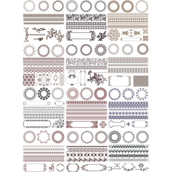 Bundel Clipart Vektor Dekoratif yang Elegan Bundel Clipart Vektor Dekoratif yang Elegan