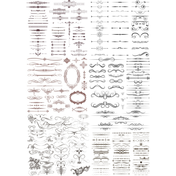 Udsmykkede Vektor Clipart Bundle - Elegante, Dekorative Elementer Udsmykkede Vektor Clipart Bundle - Elegante, Dekorative Elementer