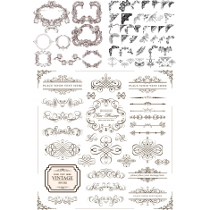 Vintage Clipart Paketi: Zarif Dekoratif