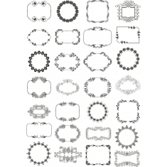 Bundel Clipart Bingkai &amp; Batas Vintage