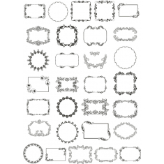 Vintage Ramme Clipart Sæt