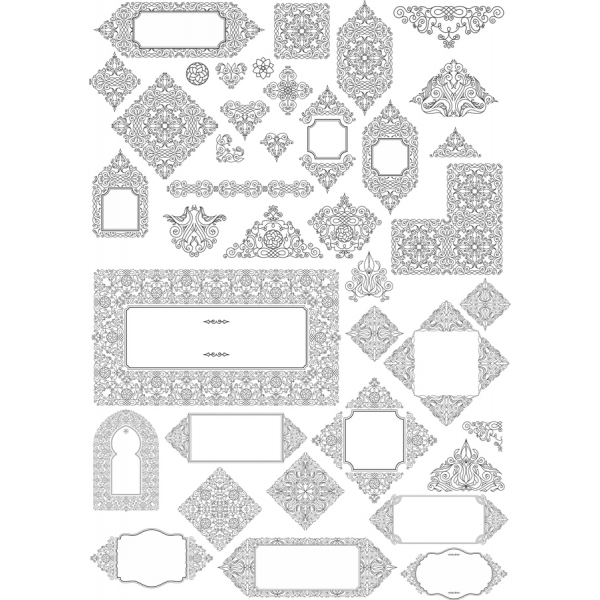 Zdobené Vektor Klipart Bundle - Elegantní Design pro Každý Projekt