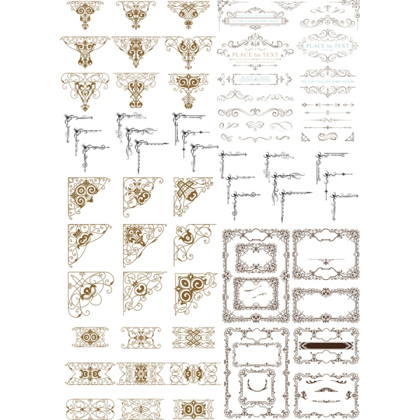 Luxuriöse Kalligraphie-Vektor-Clipart-Bundle Luxuriöse Kalligraphie-Vektor-Clipart-Bundle