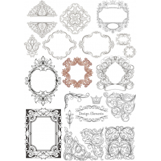 Elegante Vintage Rahmen-Clipart-Set