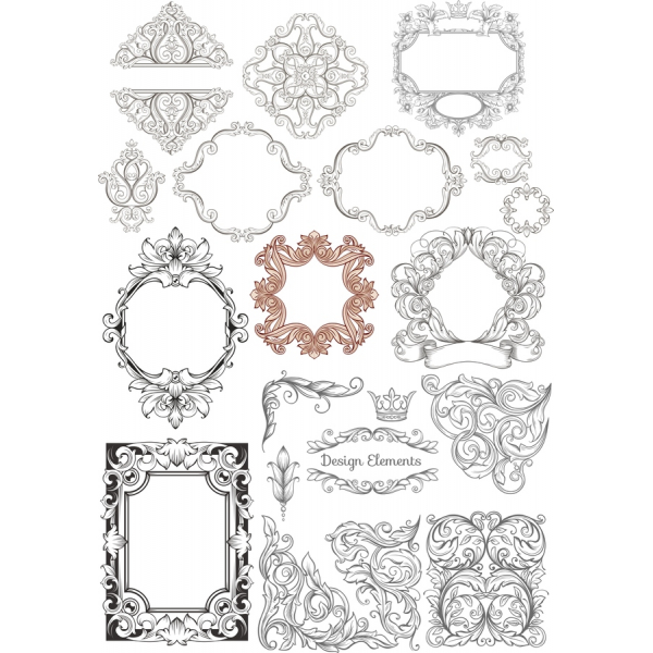 Dekoracyjny Zestaw Klipartów Wektorowych w Stylu Vintage - Eleganckie ramki i elementy dekoracyjne Dekoracyjny Zestaw Klipartów Wektorowych w Stylu Vintage - Eleganckie ramki i elementy dekoracyjne