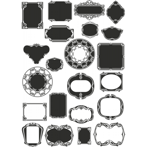 Elegant Vektor Ramme Cliparts Samling Elegant Vektor Ramme Cliparts Samling