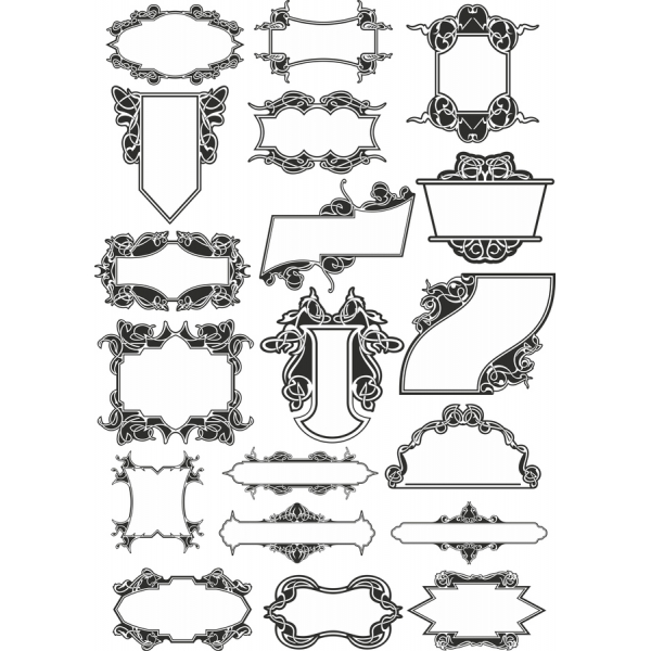 Squisita Ornato, Vettoriale Clipart Bundle - Eleganti Cornici Ed Etichette Squisita Ornato, Vettoriale Clipart Bundle - Eleganti Cornici Ed Etichette