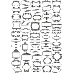 Bundel Clipart Bingkai Berornamen - 70 Elegan