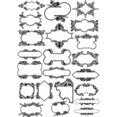 Vintage Floral Frame Set